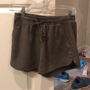 Brow + Sol Velvet Shorts.